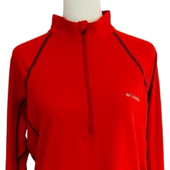 COLUMBIA Mens Orange Half Zip
Performance Omni Heat Midweight
Baselayer Large - Picture 2 of 9